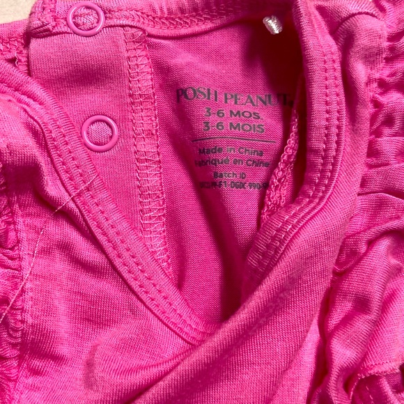Posh Peanut Pink Ruffled Bodysuit - Picture 3 of 4